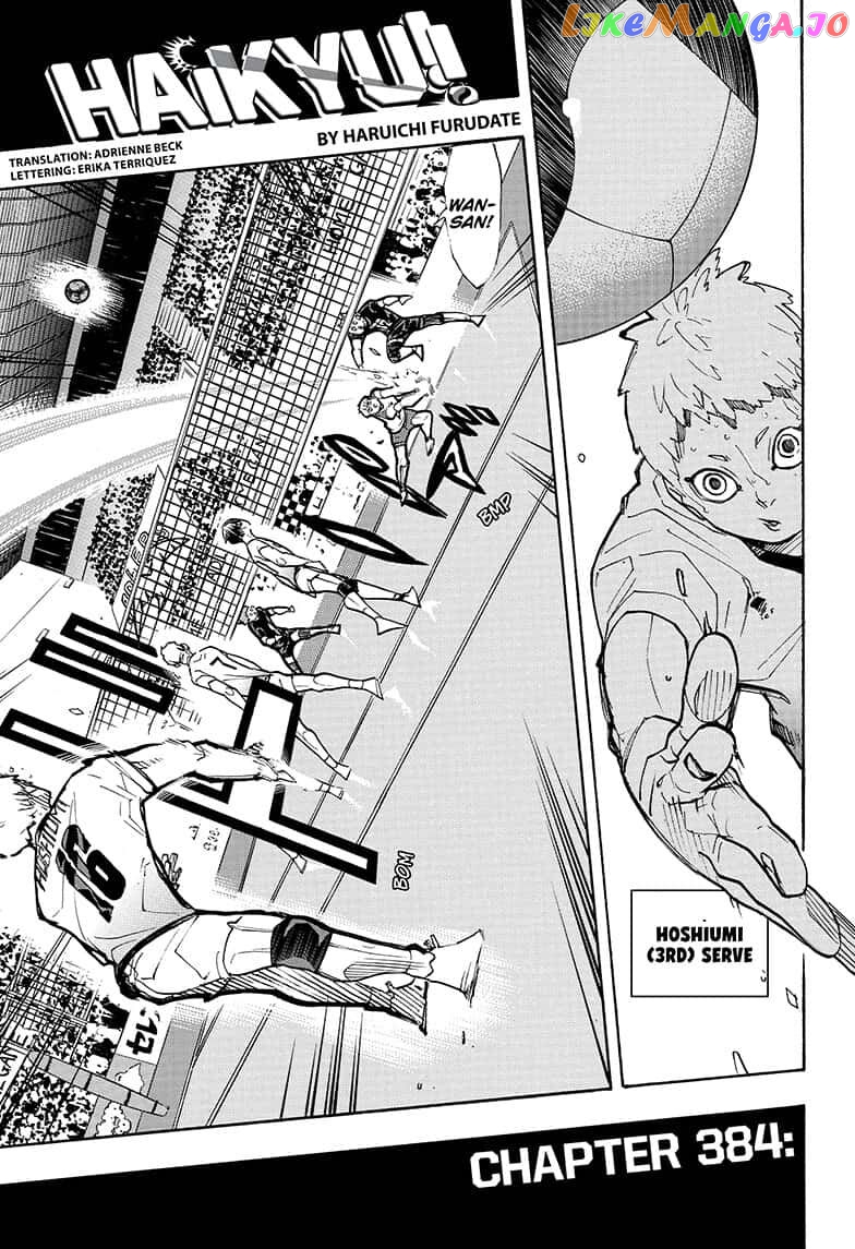 Haikyuu!!, Chapter 384 image 01
